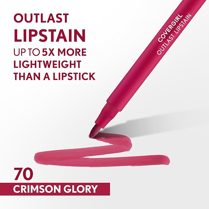 COVERGIRL Outlast Lipstain Bundle - 25 Tangelo & 70 Crimson Glory Colors