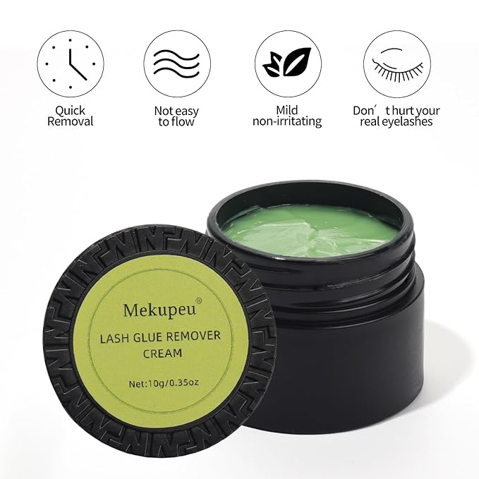 Eyelash Extension Remover Cream Eyelash Adhesive Remover, Low Irritation Cream for Sensitive Skin Professional Eyelash Extensions Dissolves for Salon,10g/0.35Oz (Cantaloupe)