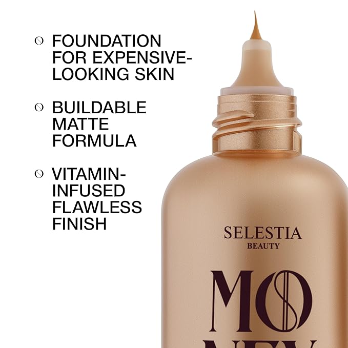 Liquid Foundation & Under Eye Concealer - Make Up Set for Flawless Natural Skin Base - Matte Foundation (Honey) and Liquid Concealer (Caramel)