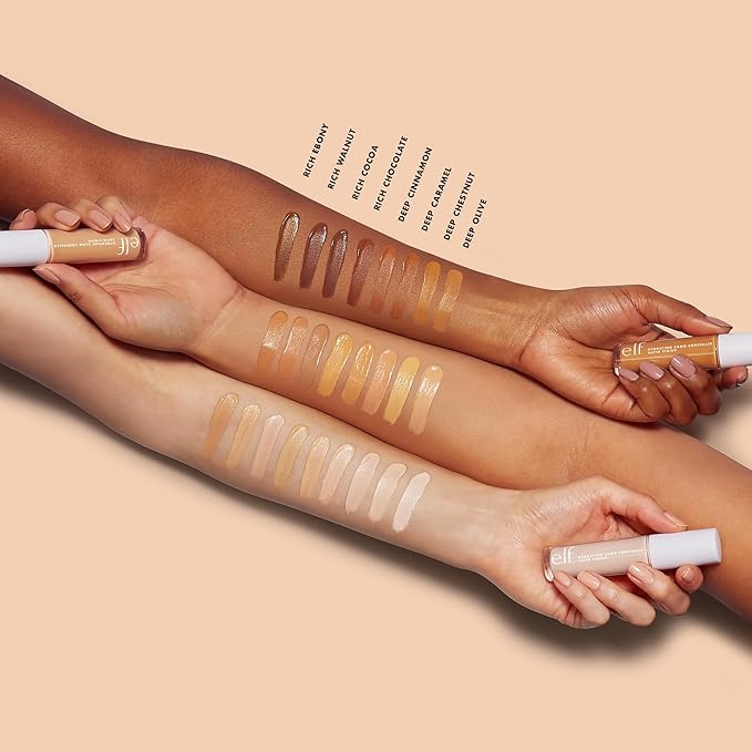 e.l.f. Hydrating Camo Concealer, Covers Blemishes & Under-Eye Circles, Full-Coverage & Delivers A Satin Finish, Vegan & Cruelty-Free, Rich Cocoa