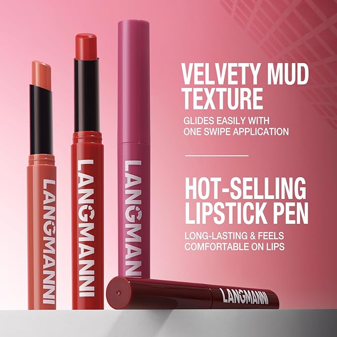 Jolilab 3 Pcs Velvet Matte Lipstick Nude Matte Soft Dark Color Stick Waterproof Long-Lasting Non-Stick Cup High Pigmented Lip Stick Lip Balm Beauty Cosmetics Gift for Girls(10#+11#+12#