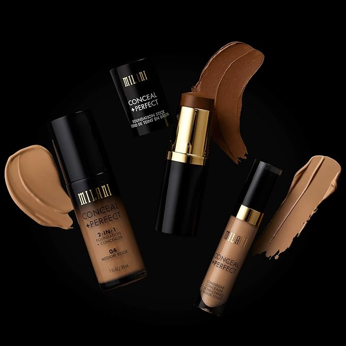 Milani Conceal + Perfect Liquid Foundation - Nude Ivory, 1 Fl. Oz.