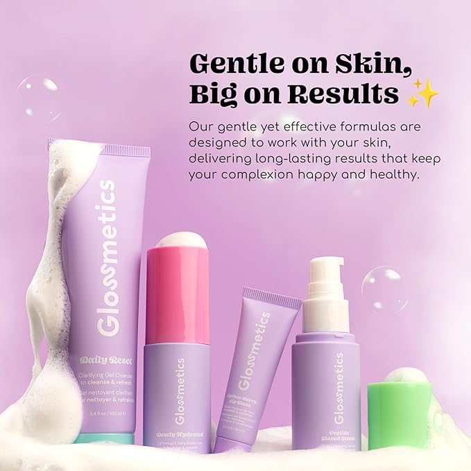 Glossmetics Lychee Berry Lip Glaze - Overnight Lip Mask for Dry Lips. Fruit Butter Lip Mask, Hydrating and Moisturizing Lip Balm for Soft, Smooth Lips. Clear, 10ml