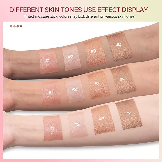 Multi-Use Makeup Bronzer Stick, On-the-Go Glow Bronze Tinted Moisture Stick, Hydrating Solid Moisturizer with Bronze Tint, Natural Bronzed Glow, Blends Effortlessly, for Eyes, Cheeks & Body