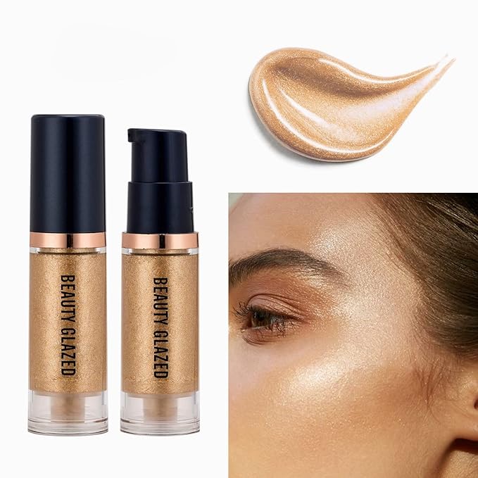 MYUANGO Liquid Highlighter Liquid Illuminator Non Stick Face Brightens & Shades Long Lasting & Smooth Gliding Face Illuminator Makeup (04)
