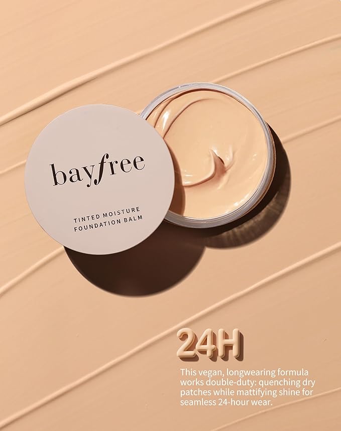 Tinted Moisture Foundation Balm, All-Day Wear Full Coverage Foundation, Hydrating & Weightless, Sweatproof & Humidity-Resistant, Buildable Natural Finish, Vegan Korean Makeup