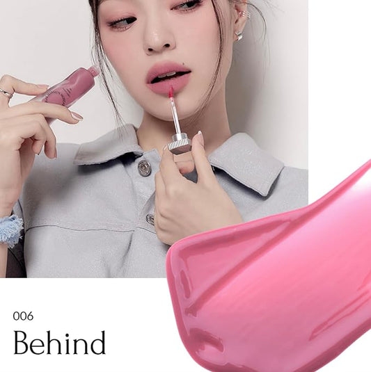 Objet Water Lip Stain Matte Lipstick – (Watery to Blurry Tint), Long-Lasting, Hydrating, Waterproof Wear – K-Beauty Liquid Lipstick for Women, Bold Red Tinted Gloss (006 BEHIND)