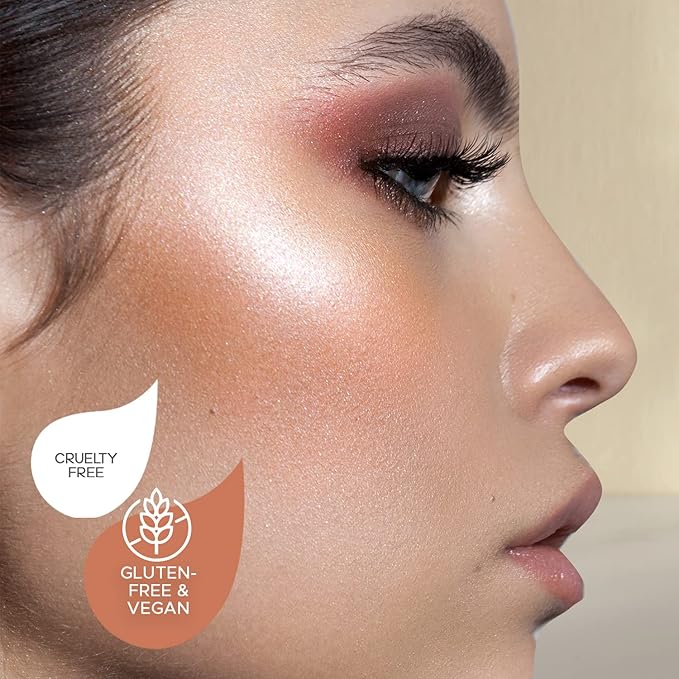 Pressed Highlighter By Give Them Lala- Highly Pigmented Powder Highlighter For Inner Corners, Cheekbones & Lips- Buildable Face Highlighter- Gluten-Free, Cruelty-Free & Vegan, Made In USA (Goddess)