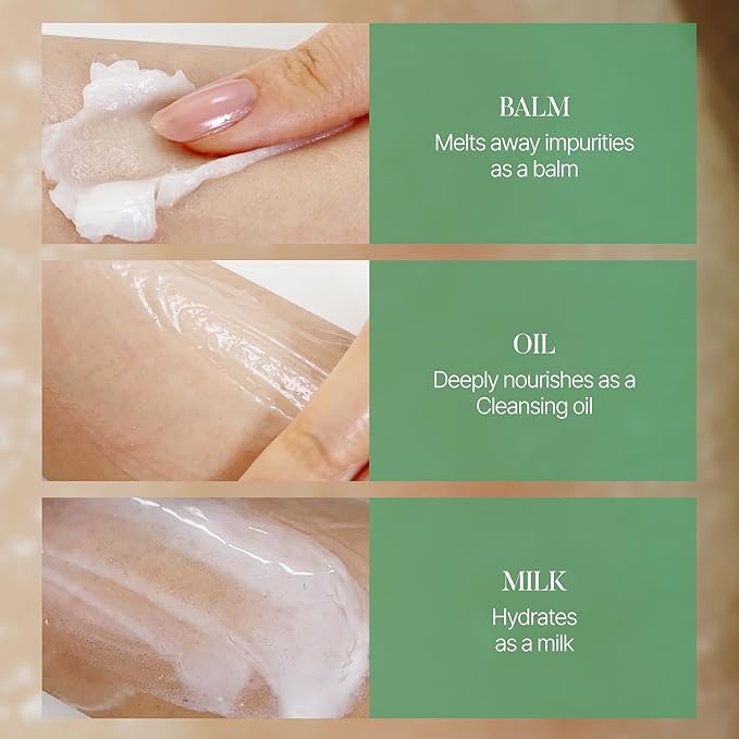 GREEN PAPAYA Pore Deep Cleansing Balm, Makeup Remover, Gentle Exfoliating, Pore Cleaner, Black Head Remover for Face, Oil Cleanser with Jojoba Oil, Korean Skin Care, 2.87oz