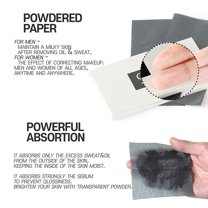 Paper Powdered Oil Clear 70sheets x3 pack