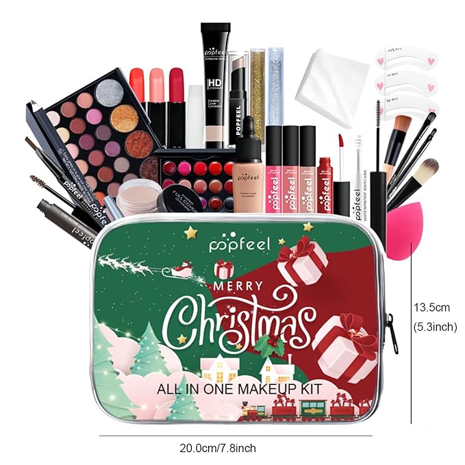 All in One Makeup Kit for Women Full Kit, Mother's Day Gifts Set for Women Girls, Makeup Essential Bundle Include Eyeshadow Palette Lipstick Blush Foundation Concealer Mascara Eyebrow Pencil
