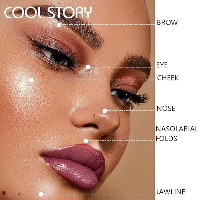 Face High Lighters Makeup Glitter Illuminator Pressed Powder Luminizers Eyeshadow Palette Powder for Face Body Cheek Skin 4#