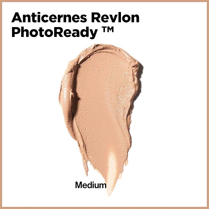 Revlon Concealer Stick, PhotoReady Face Makeup for All Skin Types, Longwear Medium- Full Coverage with Creamy Finish, Lightweight Formula, 004 Medium, 0.11 Oz