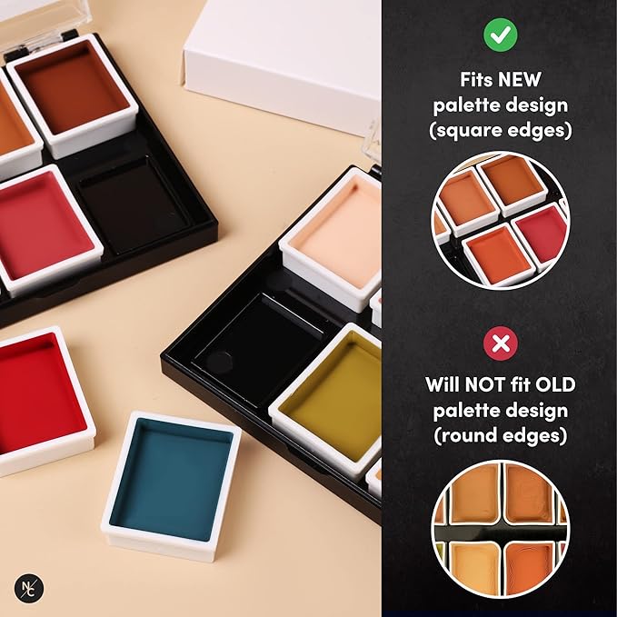 Alcohol Palette Refill Pans - Skin Tones - Peach