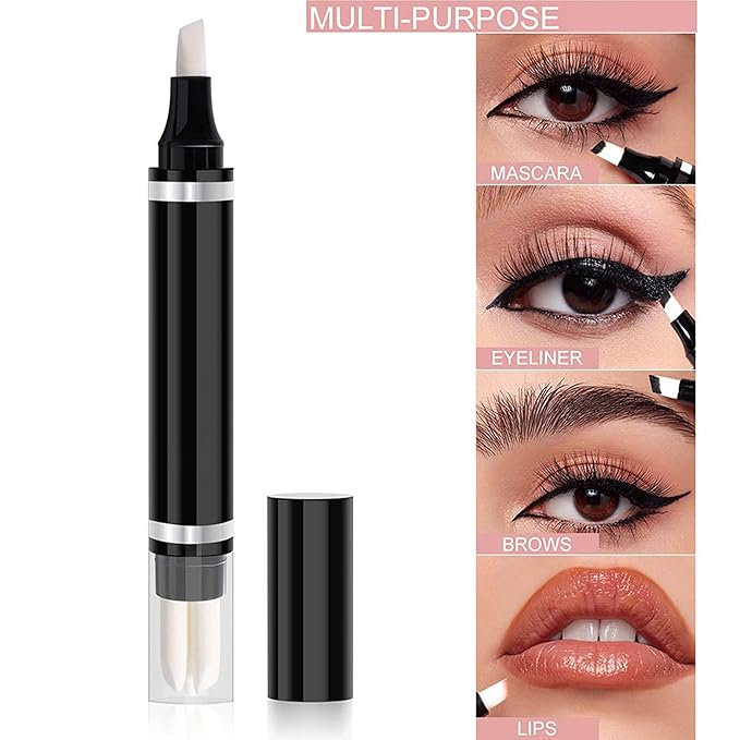 Eye Makeup Remover Pen, Eye Corrector Pen Remover Stick Wash Free Quick Correction Lipstick Eyeliner Smudged Easy-to Use & Travel-Friendly Cleansing Pencil With 3-in-1 Replacement Heads