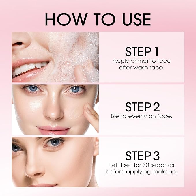 LANGMANNI Matte Grip Face Primer, Transparent Skin Perfecting Hydrating Gel Primer Essential for Longlasting Perfection Face Makeup (0.33 Fl Oz, 1)