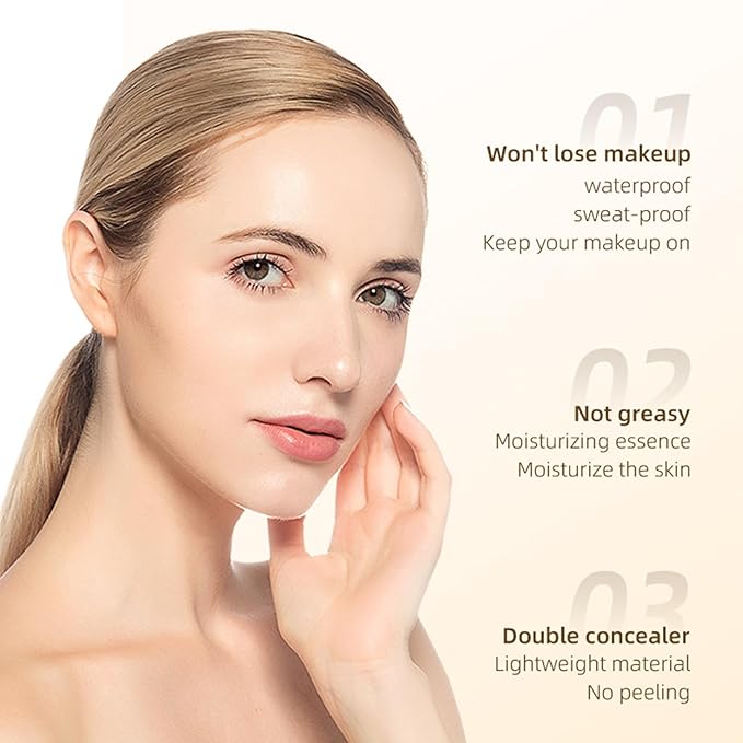 BB Cream Tinted Moisturizer With Spf, Tinted Moisturizer For Face, BB Tinted Care Primer With Brush, Spf Primer For Broad Spectrum Protection, Waterproof, Sweatproof (Natural, Brush*1)