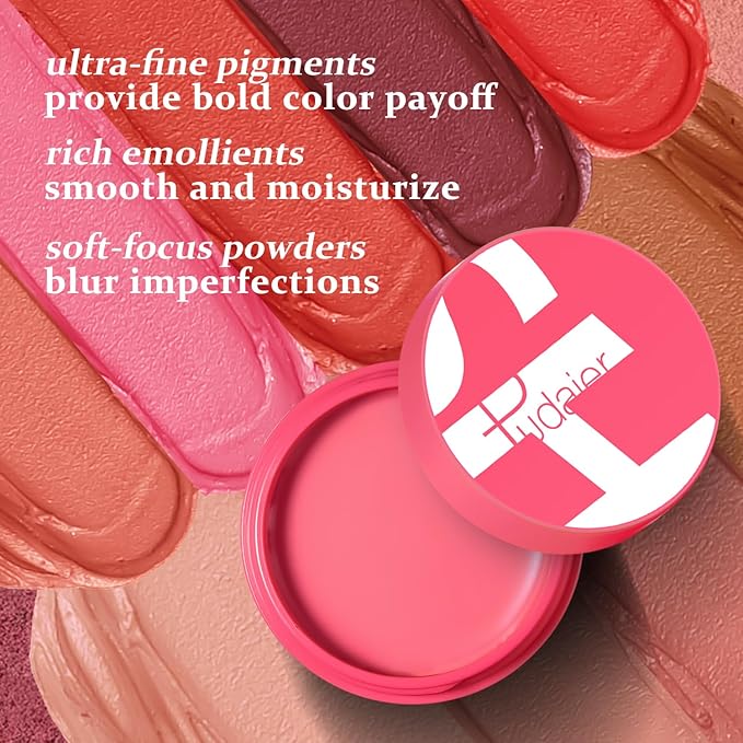 Cream Blush, Matte Moisturizing Makeup Effect, Long-Lasting, Easy to Apply, Anti-smudge, Natural Makeup, Cream Blush Suitable For Women in Various Occasions-06 Rose Red