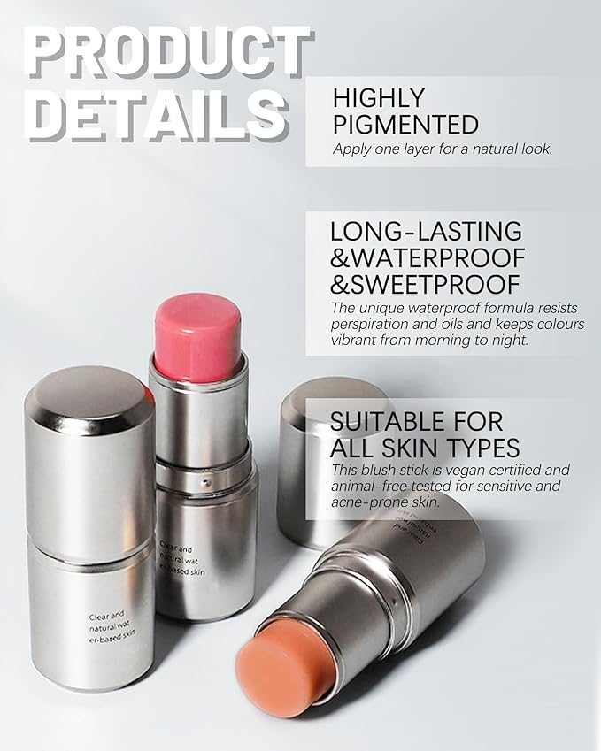 Milk Orange Cream Blush Stick, Monochromatic Multi-Blush Stick for Cheeks & Highlighter, Pigmented Long Lasting Smooth Natural Cheek Tint, Matte and Dewy Finish, Vegan & Cruelty-Free for All Skin-03