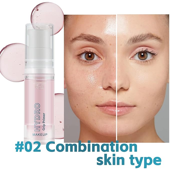 Hydrating Face Primer, Power Grip Primer, Sheer & Lightweight Long-Lasting Moisturizing Brighten,Gel Makeup Primer For Flawless, Smooth Skin