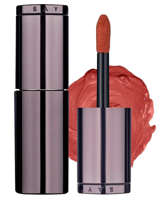 HEVVYMAKEUP Blurring Effect Lip Tint(Moody) - Airy Velvet Matte Lips - Vegan, Longwear, Vibrant, Buildable Creamy Soft Texture - Korean Lip Makeup, Burnt Pumpkin, 0.13 fl.oz.