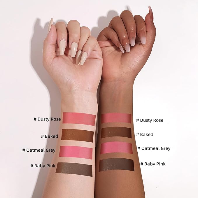 KIMUSE Cream Contour Stick Duo, Cream Blush Stick, Bronzer Shaping Stick, Creamy High Pigmented, Long Lasting, Vegan Face Make Up Sticks