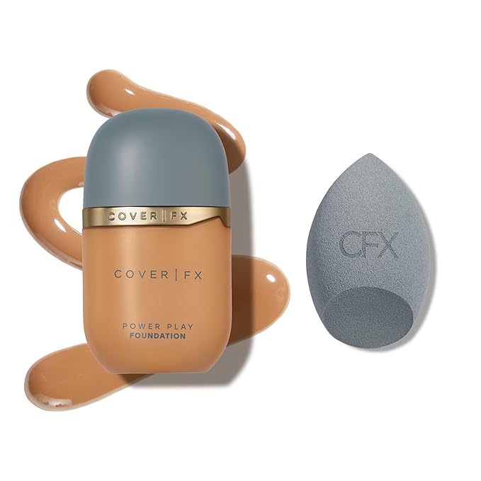 Power Play Liquid Foundation - Shade M5 + Full Face Blending Sponge