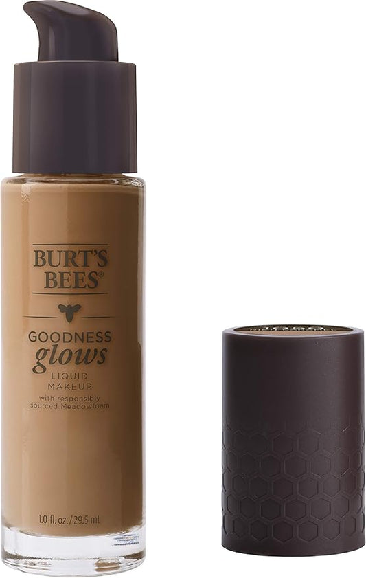 Burts Bees Goodness Glows Liquid Makeup, Rich Caramel - 1.0 Ounce (Pack of 2)