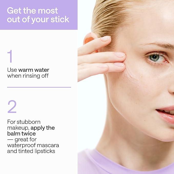 Makeup Remover Cleansing Balm Stick - Melt Cosmetics with Travel Size Facial Cleanser for Sensitive Skin