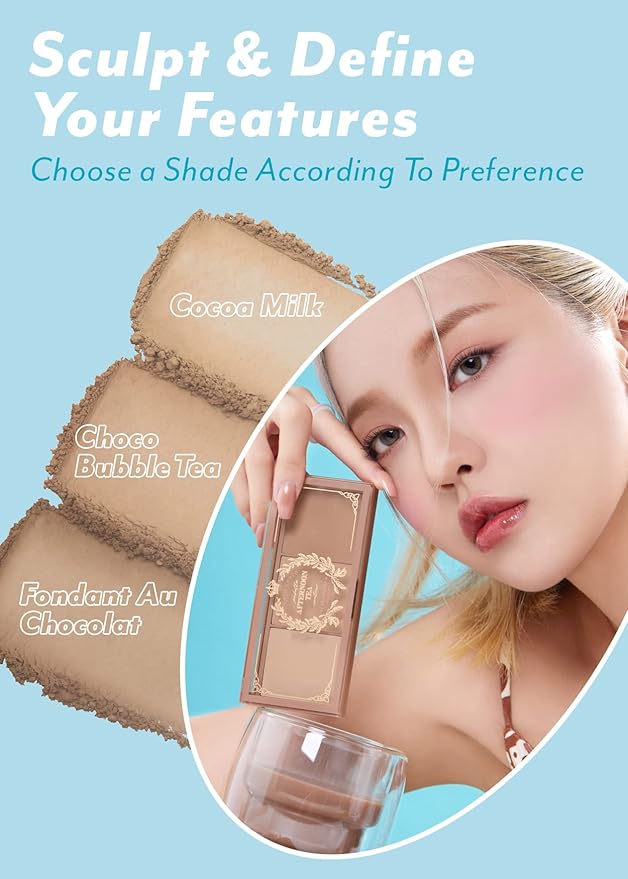 I'm Meme Palette - Afternoon Tea Contour | Frozen Choco, 0.4oz + NOONI Korean Cleansing Oil - Snow Aqua 0 LHA Toning Pore Care Korean Facial Oil Cleanser, 6.76 fl.oz Bundle