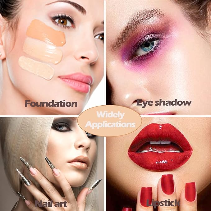 180 Degree Folding Acrylic Makeup Mixing Palette, Plastic Foundation Makeup Facial Palette with Felt Bag, Transparent Spatula Tool for Eyeshadow Liquid Foundation