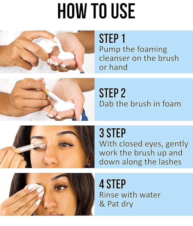 STACY LASH Eyelash Extension Shampoo 1US Gal / 128 fl.oz. / 3.78L / Eyelid Foaming Cleanser/Safe Wash for Extensions & Natural Lashes/Supplies for Professional & Home Use / 50 Aftercare Cards