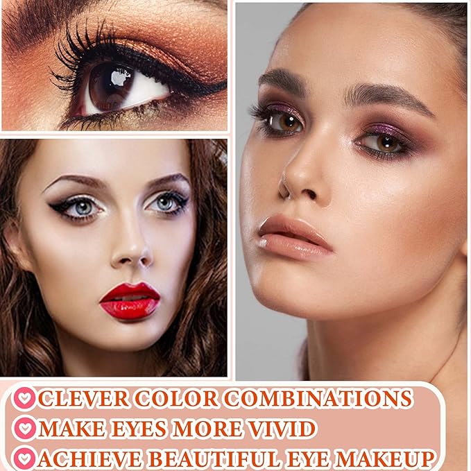 12 Color Naked Eyeshadow Palette, Pearly Earth Color, Natural Shimmer, Professional Waterproof and Smudge Proof Eye Makeup Set for Women