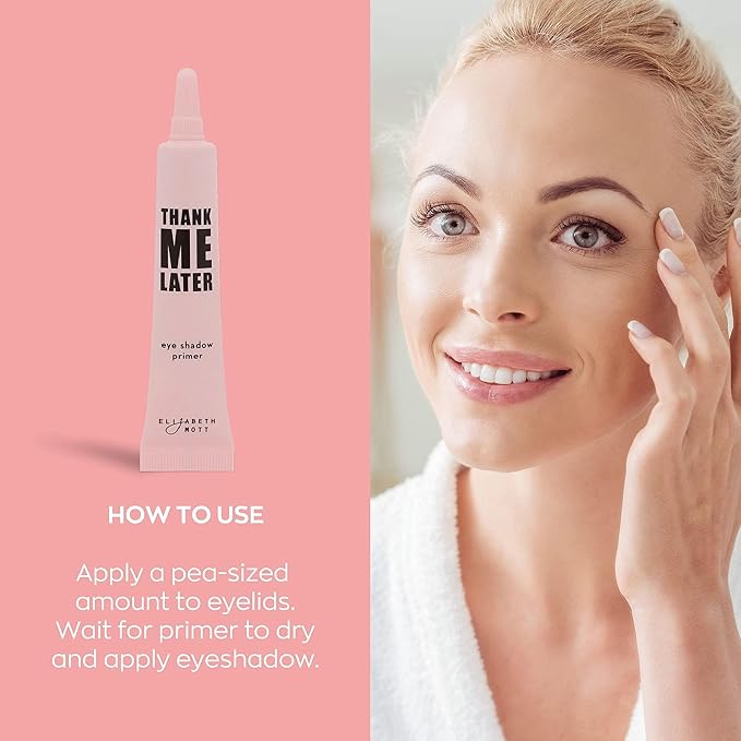 Elizabeth Mott Thank Me Later Makeup Bundle: Glow Enhancer Primer (Light Sheer, 30g) & Long-Lasting Eye Primer (10g) - Cruelty-Free, Shine Control, Pore Minimizer, Paraben & Sulphate-Free