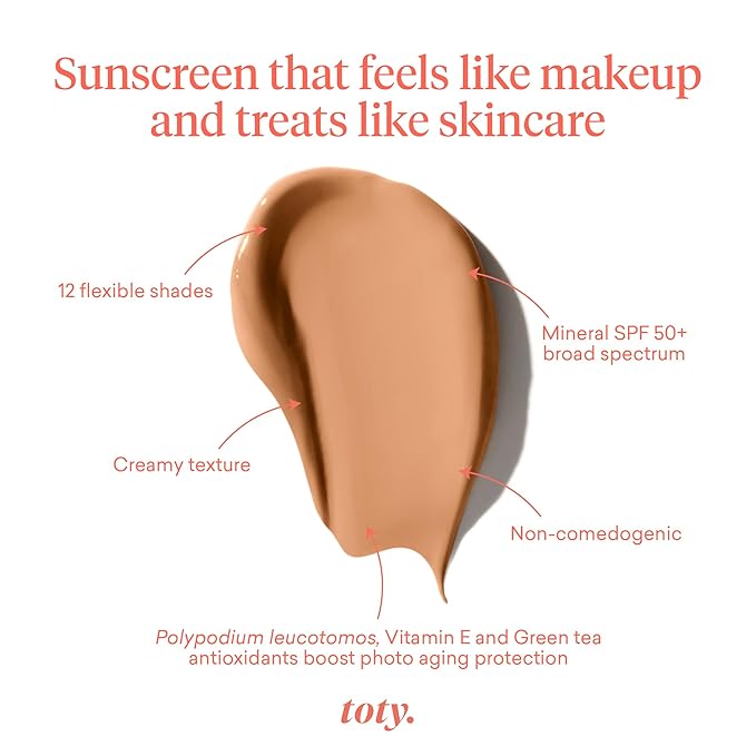 Toty by Sofia Vergara - Ilumina CC Cream 100% Mineral Color Correcting Cream + Ilumina CC Creamy Compact Mineral Broad Spectrum Sunscreen + Angled Complexion & Foundation Blending Brush - 3C