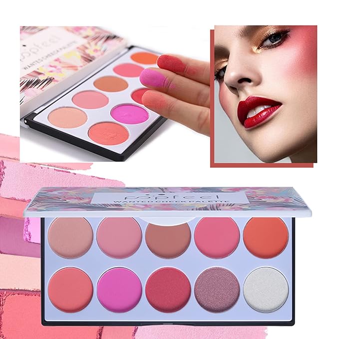 Pure Vie All-in-One Holiday Gift Surprise Makeup Set Essential Starter Bundle Include Eyeshadow Palette Lipstick Concealer Blush Mascara Eyeliner Face Powder Lipgloss Brush - Full Makeup Kit for Women
