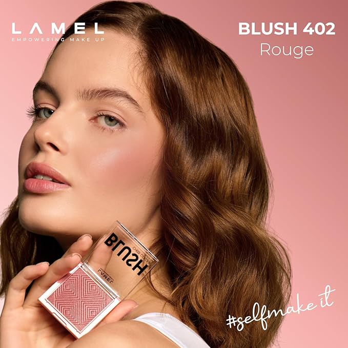 Coral Blush Cheek Color Mini - Blendable Natural Blush Powder - Enhances & Defines Shapes & Features - Shading & Contouring Powder - 4 Universal Shades - 403 (Coral) - 3.8g / 0.13 oz