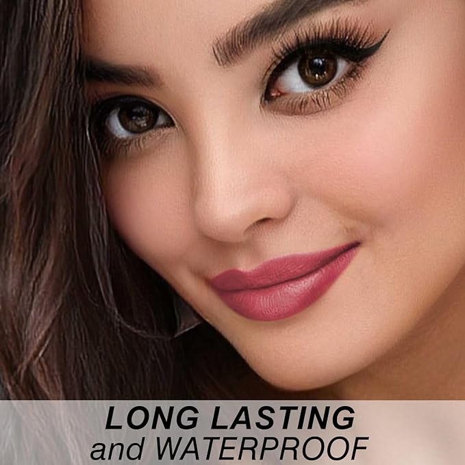 Matte Bullet Long Wear Lipstick - Vegan and Cruelty-Free - Smudge and Waterproof Matte Lipstick with Moisturizing Formula - All Day Comfort - (Bold Garnet #08)