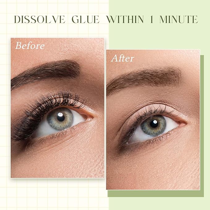 Lash Remover for Lash Extensions 10g Eyelash Glue Remover Low Irritation Cream Glue-Remover Professional Fast Sensitive Skin Dissolution Lash Extension Remover By WENDY LASHES(Hami Melon,10g)