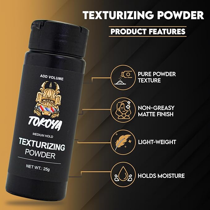 TOKOYA Texturizing Powder - 25g | Instant Volume, Matte Finish, Long-Lasting Hold