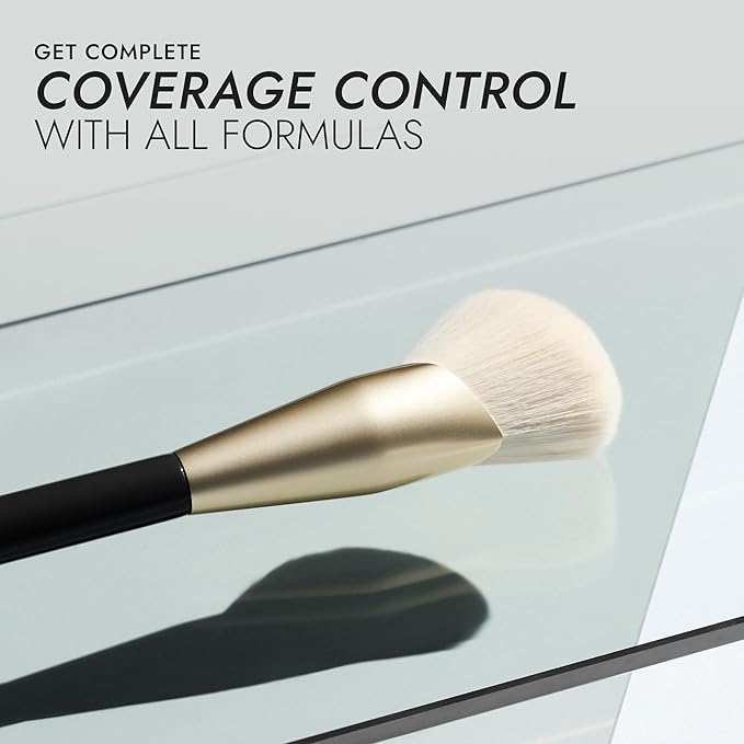 COVER FX Complete Coverage Kit: Total Cover Cream Foundation - Shade F1 + Custom Cover Blending Brush