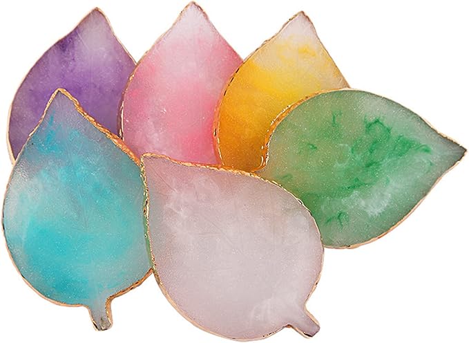 Blue Leaf 1 Piece Nail Art Palette - Mixing Palette, Makeup Plate, Nail Tip Holder & Display