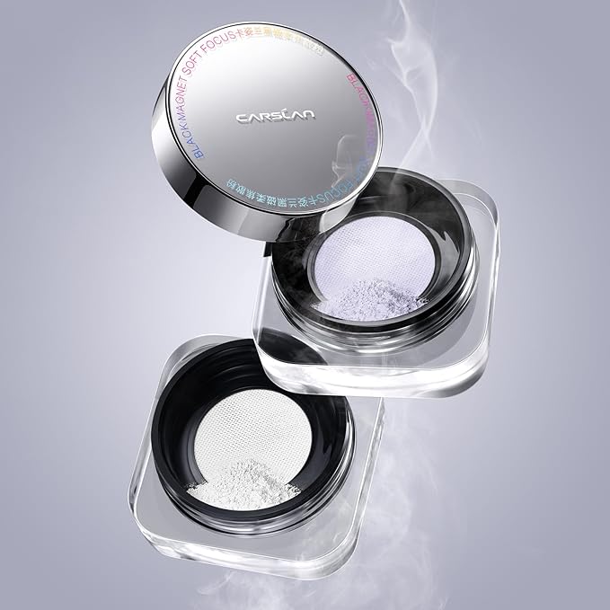 Soft Focus Loose Setting Powder, Lightweight, Matte, Oil Control, Shine Free, Talc-Free Face Powder Makeup, 24H Longwear Finishing Powder, 03 Blue Purple For Sensitive