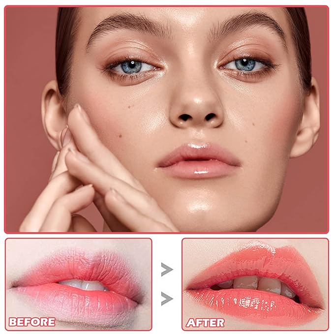 Plumping Lip Gloss Lip Tint Lip Stain Lip Tint Stain Hydrating Moisturizing Liquid Lipstick Lip Balm Clear Lip Oil Makeup Gift - 01 Honey Gold