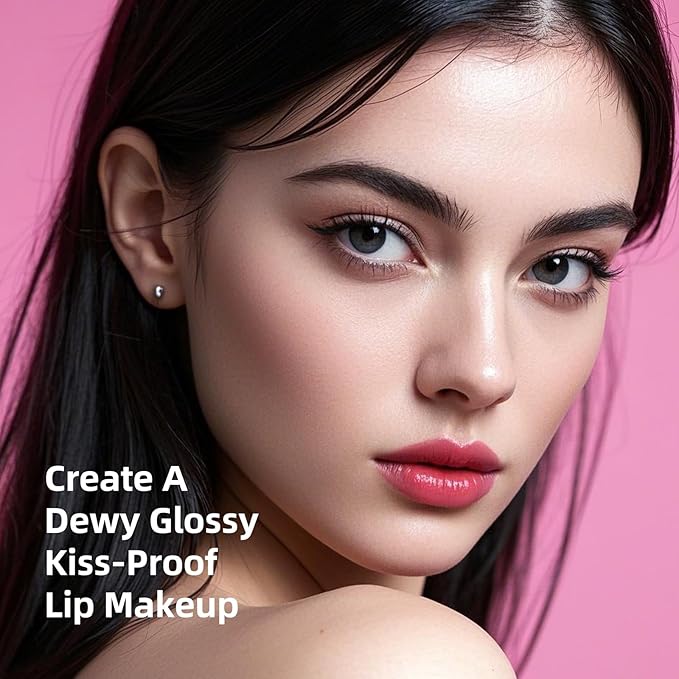 Liquid Cheek & Lip Stain, Korean Lip Tint with Moisturizing & Weightless, Non-Sticky, Long-Lasting, Kiss-proof, All Long-wearing, Vegan Makeup (Sheer Berry)
