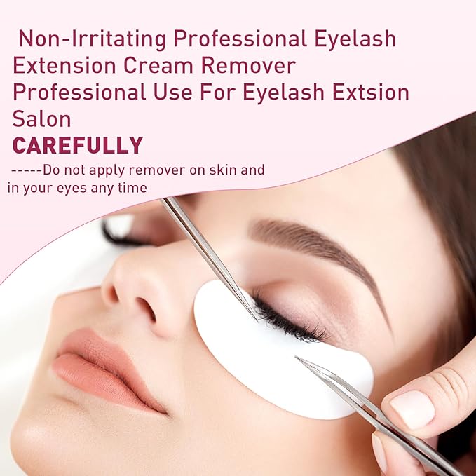 Lash Extension Remover Cream, Lily Scent Eyelash Makeup Remover,Low Irritation Eyelash Glue Remover for Professional Eyelash Extensions,Salon Use Lash Remover for Lash Extensions 15g