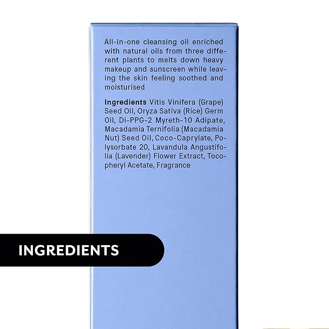 Face Cleansing Oil – Hydrating Makeup Remover & Deep Pore Cleanser | Natural Oils with Grape Seed | Men & Women Cleansing Facial Wash for All Skin Types, Vegan & Cruelty Free | 3.72 fl oz