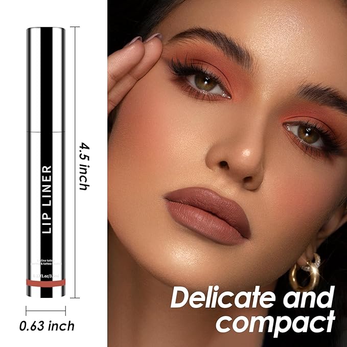 Boulari Lip Stain Long Lasting Lip Liner to Define Your Lips Waterproof Boulari Lip Stain Peel Achieve a Perfectly Makeup for Girls (True Nude+Neutral Mauve+Rose Pink, S)