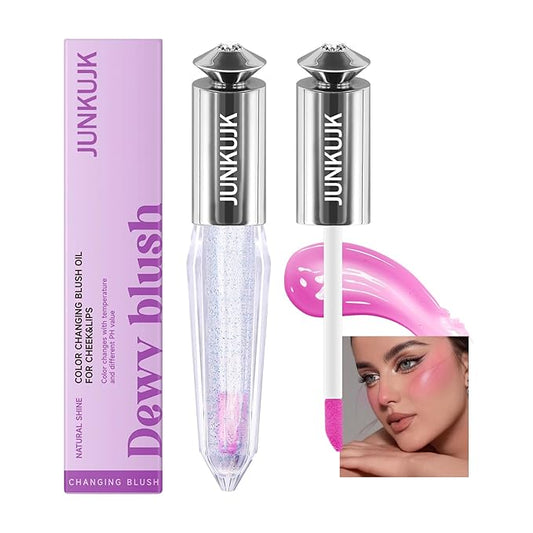 Liquid Blush,Soft Cream Face Blush,Moisturizing Long Wearing Matte Blendable Blush Stick Makeup Set for Cheeks & Lip & Eye