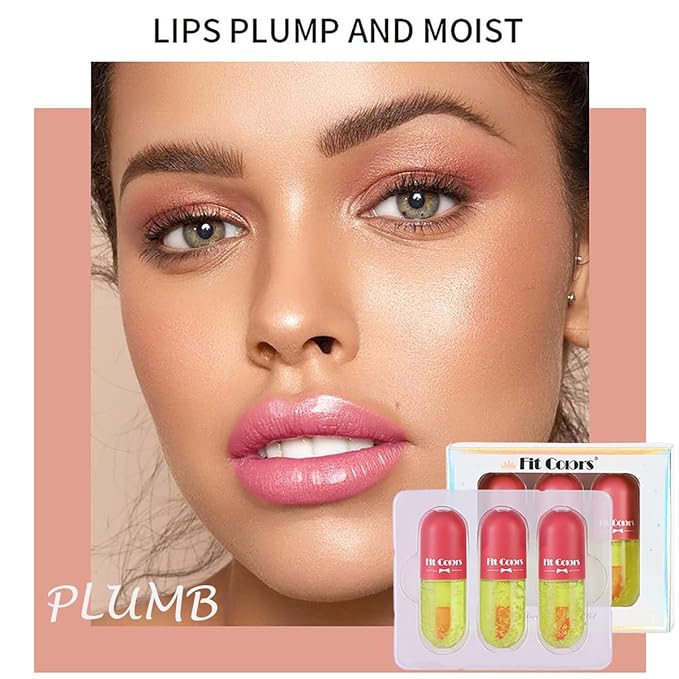 3 Set Alve Color Changing Lip Oil Hydrating Tinted Plump Lip Gloss, Glass Lip Glow Oil Fresh Texture & Non-sticky, Repairing Lightening Lip Lines Lip Care- 01